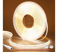GOMING 24V 10M COB Ruban LED Blanc Chaud 3000K 312LED/M CRI 93+ Haute Luminosité 6300lm Non étanche Flexible Découpable Bande LED pour Maison Chambre Cuisine(Sans Alimentation)