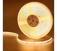 GOMING 24V 10M COB Ruban LED Blanc Chaud 3000K 384LED/M Luminescence Uniforme CRI 93+ Haute Luminosité 6800lm Non étanche Flexible Découpable Bande LED pour Maison Cuisine Décorer(Sans Alimentation)