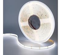 GOMING 24V 10M COB Ruban LED Blanc Froid 6000K 384LED/M Luminescence Uniforme CRI 93+ Haute Luminosité 6800lm Non étanche Flexible Découpable Bande LED pour Maison Cuisine Décorer(Sans Alimentation)