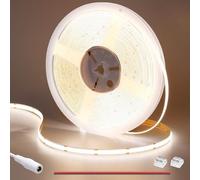 GOMING 24V 10M COB Ruban LED Blanc Naturel 4000K 312LED/M CRI 93+ Haute Luminosité 6300lm Non étanche Flexible Découpable Bande LED pour Maison Chambre Cuisine(Sans Alimentation)