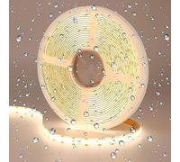 GOMING 24V 10M Double Rangée COB Ruban à LED Blanc Naturel 4000K IP65 étanche 600LED/M CRI 93+ Haute Luminosité 20000lm Flexible Découpable Bande LED pour Maison Cuisine Décorer(Sans Alimentation)