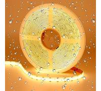 GOMING 24V 10M Double Rangée COB Ruban LED Blanc Chaud 3000K IP65 étanche 600LED/M CRI 93+ Haute Luminosité 20000lm Flexible Découpable Bande LED pour Maison Chambre Décorer(Sans Alimentation)