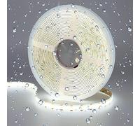 GOMING 24V 10M Double Rangée COB Ruban LED Blanc Froid 6000K IP65 étanche 600LED/M CRI 93+ Haute Luminosité 20000lm Flexible Découpable Bande LED pour Maison Chambre Décorer(Sans Alimentation)