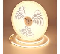 GOMING 24V 10M Neon COB Ruban LED Blanc Chaud 3000K IP67 étanche 312LEDs/M CRI 93+ 6300lm 11W/M Lueur Uniforme Flexible Bande LED Autocollante pour Accueil Décorer(Alimentation non Incluse)
