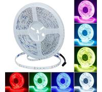 GOMING 24V 10M Ruban à LED RGB 120W Haute Densité 1200LED 3535SMD Haute Luminosité IP20 Non étanche Flexible Découpable Bande LED pour Maison Décoration(Alimentation et RGB Contrôleur non Inclus)