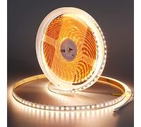 GOMING 24V 10M Ruban LED Blanc Chaud 3000K Haute Densité 1200LED 2835 SMD 90W Haute Luminosité 7200lm Non étanche Flexible Découpable Bande LED pour Maison Chambre Cuisine(Sans Alimentation)