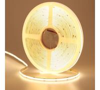 GOMING 24V 15M COB Ruban LED Blanc Chaud 3000K 384LED/M Luminescence Uniforme CRI 93+ Haute Luminosité 11000lm Non étanche Flexible Découpable Bande LED pour Maison Cuisine Décorer(Sans Alimentation)