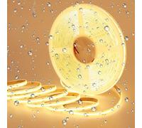 GOMING 24V 15M COB Ruban LED Blanc Chaud 3000K IP65 étanche 384LED/M Luminescence Uniforme CRI 93+ Haute Luminosité 11000lm Flexible Découpable Bande LED pour Maison Décorer(Sans Alimentation)