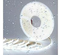 GOMING 24V 15M COB Ruban LED Blanc Froid 6000K IP65 étanche 384LED/M Luminescence Uniforme CRI 93+ Haute Luminosité 11000lm Flexible Découpable Bande LED pour Maison Décorer(Sans Alimentation)