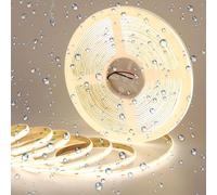 GOMING 24V 15M IP65 étanche COB Ruban LED Blanc Naturel 4000K 384LED/M Luminescence Uniforme CRI 93+ Haute Luminosité 11000lm Flexible Découpable Bande LED pour Maison Décorer(Sans Alimentation)