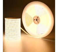 GOMING 24V 20M COB Ruban LED Blanc Chaud 3000K 146W 480LED/M Luminescence Uniforme CRI 93+ Haute Luminosité 14000lm Non étanche Flexible Découpable Bande LED pour Maison Décorer(Sans Alimentation)