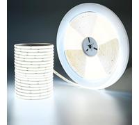 GOMING 24V 20M COB Ruban LED Blanc Froid 6000K 146W 480LED/M Luminescence Uniforme CRI 93+ Haute Luminosité 14000lm Non étanche Flexible Découpable Bande LED pour Maison Décorer(Sans Alimentation)