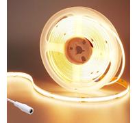 GOMING 24V COB Ruban à LED Blanc chaud 3000K 480LED/M 5M Luminescence Uniforme CRI 93+ Haute Luminosité 4500lm Non étanche Flexible Découpable Bande LED pour Maison Cuisine Décorer(Sans Alimentation)