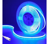 GOMING 24V COB Ruban à LED Bleu 465nm 480LED/M 5M Luminescence Uniforme Sans Tache Haute Luminosité Non étanche Flexible Découpable Bande LED pour Maison Chambre Cuisine décorer(Sans Alimentation)