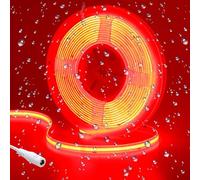 GOMING 24V COB Ruban à LED Rouge 620nm 480LED/M 5M étanche IP65 Luminescence Uniforme Haute Luminosité Flexible Découpable Bande LED pour Maison Chambre Cuisine Jardin(Alimentation non Incluse)