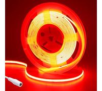 GOMING 24V COB Ruban à LED Rouge 620nm 480LED/M 5M Luminescence Uniforme Sans Tache Haute Luminosité Non étanche Flexible Découpable Bande LED pour Maison Chambre Cuisine Décorer(Sans Alimentation)