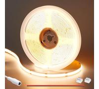 GOMING 24V COB Ruban LED Blanc Chaud 3000K 312LED/M 5M CRI 93+ Haute Luminosité 4100lm Non étanche Flexible Découpable Bande LED pour Maison Chambre Décorer(Sans Alimentation)