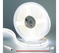 GOMING 24V COB Ruban LED Blanc Froid 6000K 312LED/M 5M CRI 93+ Haute Luminosité 4100lm Non étanche Flexible Découpable Bande LED pour Maison Chambre Décorer(Sans Alimentation)