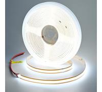 GOMING 24V COB Ruban LED Blanc Froid 6000K Couper à Volonté 528LED/M 13W/M 5M Luminescence Uniforme CRI 93+ Haute Luminosité 4600lm Non étanche Bande LED pour Armoires Décorer(Sans Alimentation)