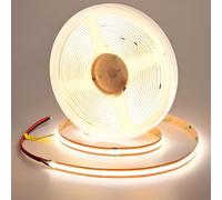 GOMING 24V COB Ruban LED Blanc Naturel 4000K Couper à Volonté 528LED/M 13W/M 5M Luminescence Uniforme CRI 93+ Haute Luminosité 4600lm Non étanche Bande LED pour Armoires Décorer(Sans Alimentation)
