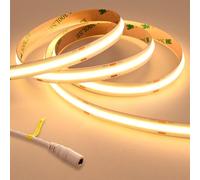 GOMING 24V Super Lumineux COB Ruban LED Blanc Chaud 3000K 5M 2050LM/M