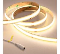 GOMING 24V Super Lumineux COB Ruban LED Blanc Naturel 4000K 5M 2050LM/M 14.5W/M Haute Densité 480LED/M CRI 93+ IP20 Non étanche Flexible Découpable Bande LED pour Maison Décorer(Sans Alimentation)