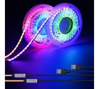 GOMING 5V 8mm Largeur USB WS2811 RGB COB Ruban LED 4M(2M X 2Pièces)