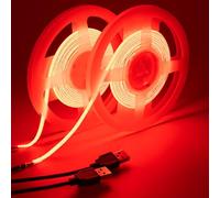 GOMING 5V Largeur du 5mm COB USB Ruban LED Rouge 4M(2M X 2Pièces) 400LEDs/M
