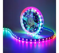 GOMING 5V WS2812B Bande LED Adressable RGB Ruban LED Dream Color 5M 300LED | 5050SMD Noir PCB LED Strip IP20 Non étanche pour la Fête à la Maison(Alimentation et WS2812B Contrôleur Non Inclus)