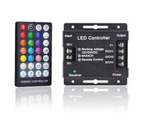 GOMING DC 12V-24V 18A Contrôleur RGB Ruban LED Gradation Controller | RF Télécommande 28 Touches Contrôle Sans Fil pour RGB Bande LED