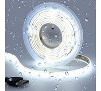 GOMING DC 5V USB COB Ruban LED Blanc Froid 6000K IP65 Étanche 2M 320LED/M CRI 93+ Alimenté par USB LED Bande Haute Luminosité pour DIY Décorer
