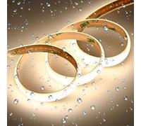 GOMING Diffus 24V 10M COB Ruban à LED Blanc Naturel 4000K Silicone Blanc Laiteux IP65 étanche 312LED/M 11W/M CRI 93+ Haute Luminosité 6300lm Flexible Bande LED pour Maison Décorer(Sans Alimentation)