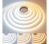 GOMING Linéaire Lumière Concentrée 24V 5M CCT Blanc Tunable Ruban LED COB 2700-6500K 624LED/M CRI 93+ IP20 Non étanche LED Bande pour Décoration La Maison(Alimentation et CCT Contrôleur Non Inclus)