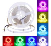 GOMING Linéaire Lumière Concentrée 24V 5M Ruban LED COB RGB 14W/M 576LEDs/M