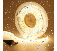 GOMING USB COB Ruban LED DC 5V Blanc Chaud 3000K IP65 Étanche 2M 320LED/M CRI 93+ Alimenté par USB LED Bande pour DIY Décorer