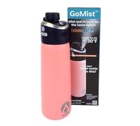 GoMist Bouteille d'eau rechargeable avec brumisation et gorgée | Port USB-C de charge rapide | Fonction de brume à 2 vitesses | Isolation à double paroi en acier inoxydable (fleur du désert)