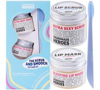 Gommage à lèvres 100 % naturel, exfoliant végétalien à la noix de coco - Exfoliant doux, vernis à lèvres au sucre et exfoliant pour les lèvres gercées et sèches (Original 3 pièces)