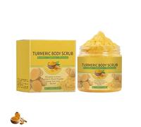 Gommage corporel au curcuma, au beurre de karité et au sel de Morte, doux et hydratant pour une peau douce, nettoyée en profondeur et nourrissante, pour femmes et hommes. (1Pièce)