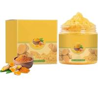 Gommage corporel au curcuma, exfoliant naturel, élimine les impuretés et l'excès de sébum, unifie le teint et procure une peau lisse et éclatante.