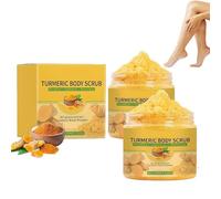 Gommage corporel au curcuma, gommage exfoliant doux naturel, nettoyage en profondeur facile, peau de beauté lisse et éclatante, pour tous les types de peau (2 Pcs)