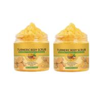 Gommage corporel au curcuma, gommage exfoliant hydratant naturel, nettoyage en profondeur, élimine les impuretés et l'excès de sébum, unifie le teint, pour une peau lisse et éclatante