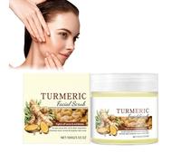 Gommage corporel au curcuma vitamine C pour le visage et le corps pour une peau lisse et hydratée, pour nettoyer en profondeur les pores, assez doux pour tous les types de peau, exfoliant