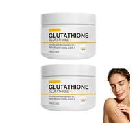 Gommage corporel au glutathion, à l'huile de rose musquée et au sel marin, gommage corporel exfoliant et hydratant, gel douche exfoliant éclaircissant pour une peau éclatante, gommage nettoyant (2PCS)
