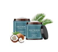 Gommage corporel au sel de mer, exfoliant et hydratant à l'huile de noix de coco, adoucissant et nourrissant les peaux mortes, lisse et éclaircissant la peau éclatante, exfoliant nettoyant (2pcs)