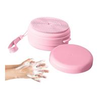 Gommage corporel - Luffa en silicone - 2 en 1 - Accessoires de beauté réutilisables et antidérapants - Avec distributeur de savon pour le nettoyage et