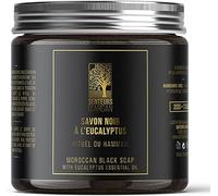 Gommage corps au savon noir hammam à L’EUCALYPTUS 100 % naturel, gommage corps à l'eucalyptus, savon noir du Maroc exfoliant naturel- élimine les peaux mortes et purifie la peau - 200G