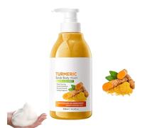 Gommage Corps Exfoliant au Curcuma et Niacinamide,Gel Douche Gommage Eclaircissant Corps Exfoliant Femme,Exfolie, Adoucit,Lisse-Élimine,Convient aux Peaux Sensibles-Parfum Curcuma 520ml (1pc)