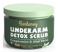 Gommage détox pour les aisselles 250g avec de la menthe poivrée, de l'aloès vera et de la poudre de coquille de noix, également pour tout le corps