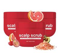 Gommage du cuir chevelu - Exfoliant au romarin, à la menthe poivrée et au sel marin, gommage nettoyant en profondeur pour cheveux gras et secs, équilibre le sébum (3pcs)