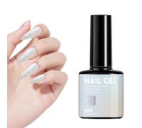 Gommage du visage pour hommes, vernis à ongles à séchage rapide durable à paillettes 7,3 ml, vernis blanc brillant - pour les filles et les jeunes femmes mères pour le salon, les fêtes à la maison